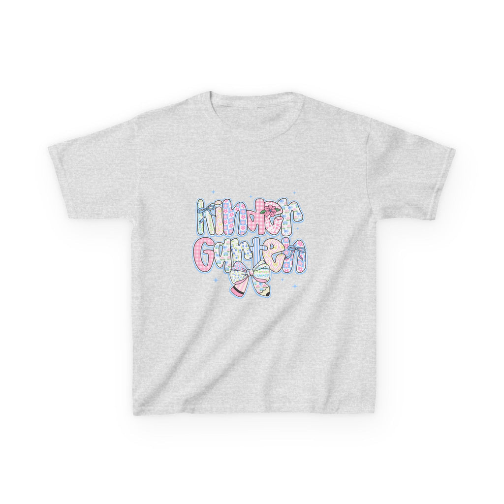 Kindergarten Glitter Kids Tee — Cute Pastel Back-to-School T-Shirt