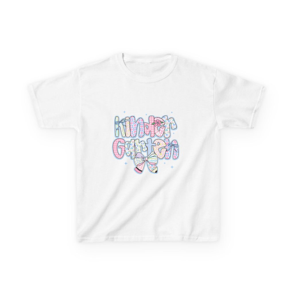 Kindergarten Glitter Kids Tee — Cute Pastel Back-to-School T-Shirt