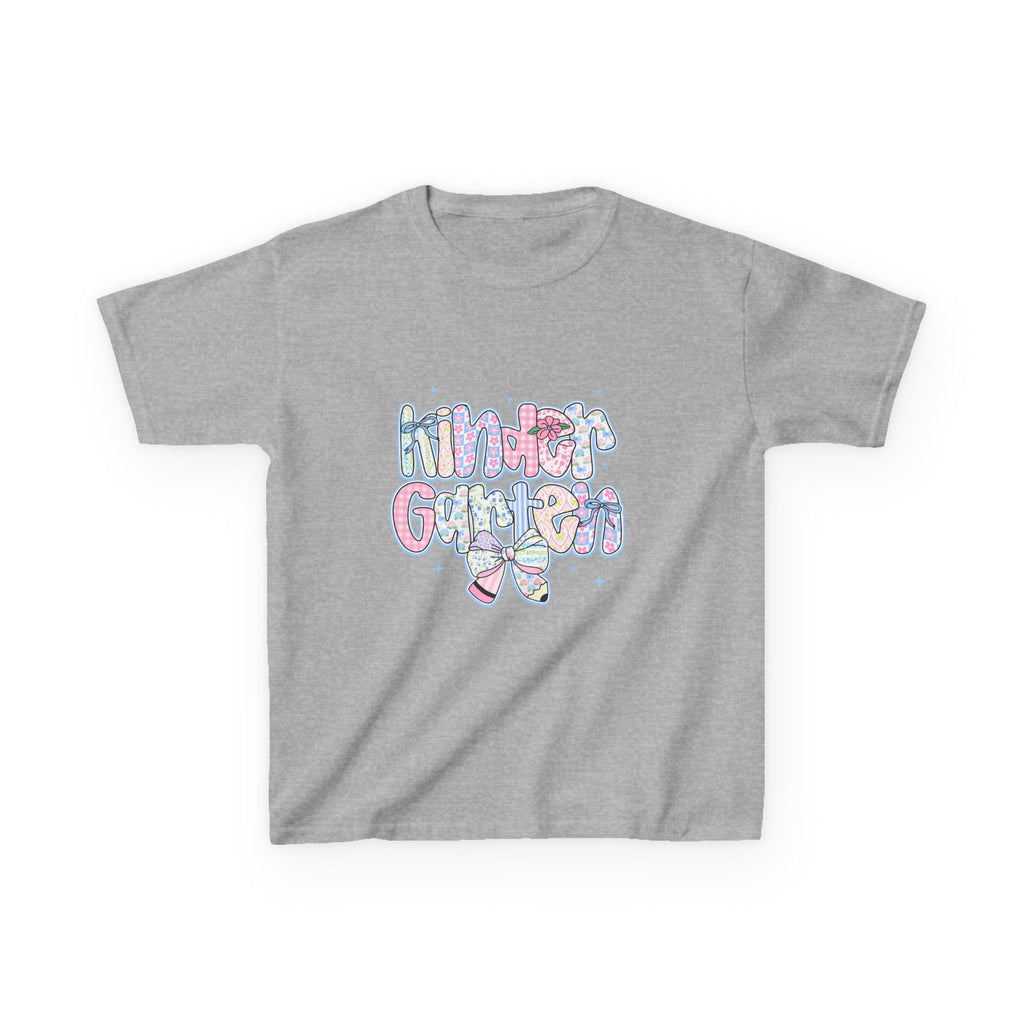 Kindergarten Glitter Kids Tee — Cute Pastel Back-to-School T-Shirt